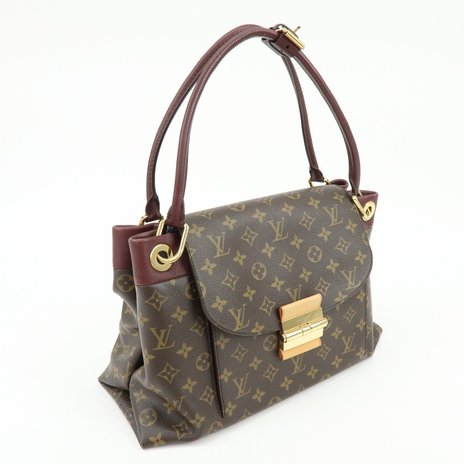 Louis Vuitton Monogram Olympe Canvas Hand Bag Shoulder Bag Brown M40579