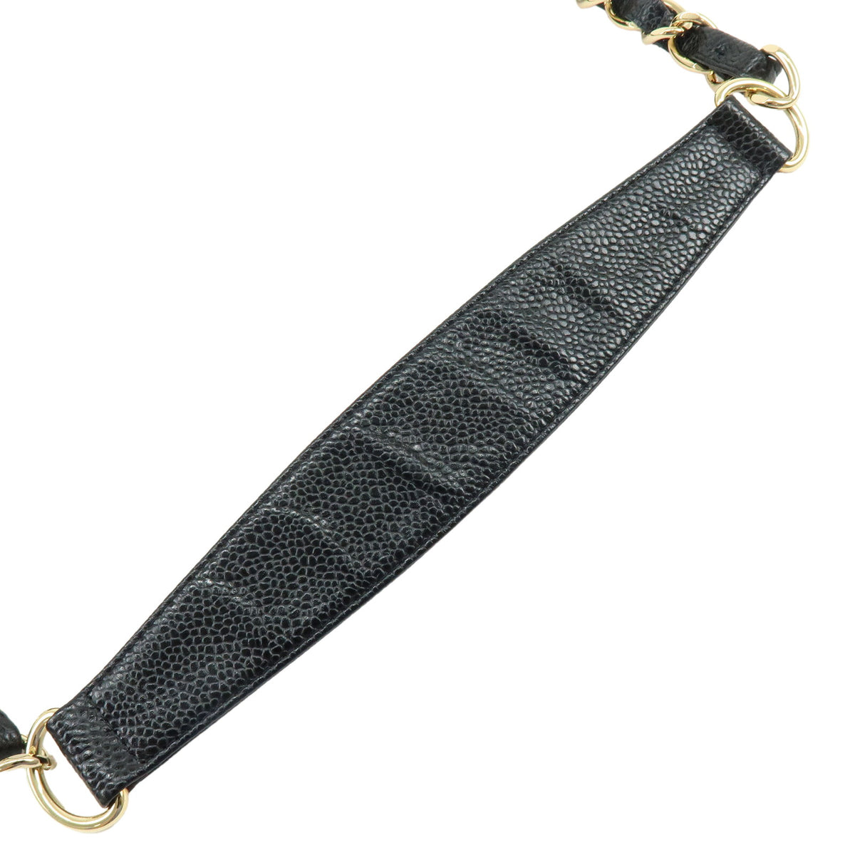 CHANEL COCO Mark Caviarskin Chain Shoulder Bag Black A20993
