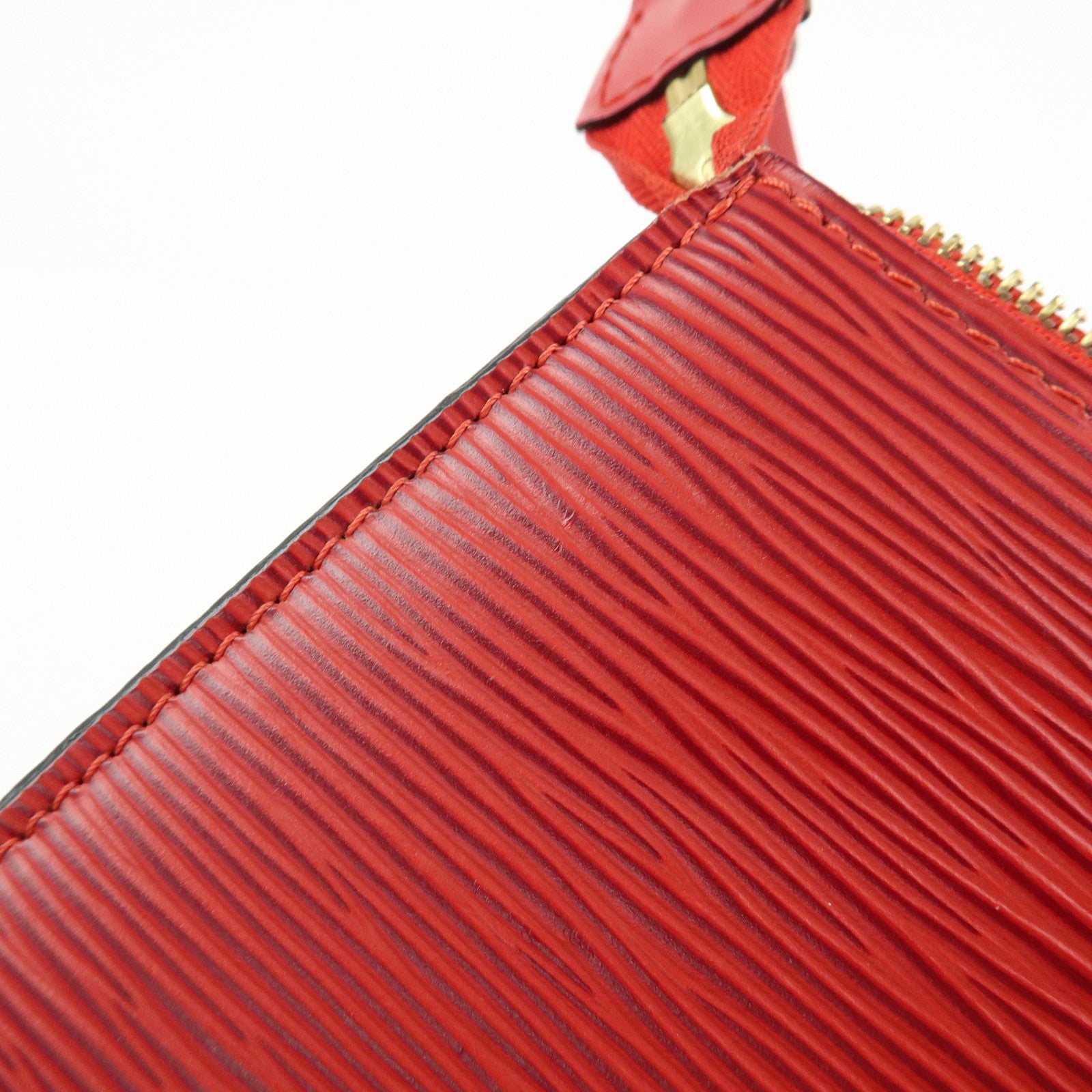 Louis Vuitton Epi Pochette Accessoires Hand Bag Castilian Red M52957