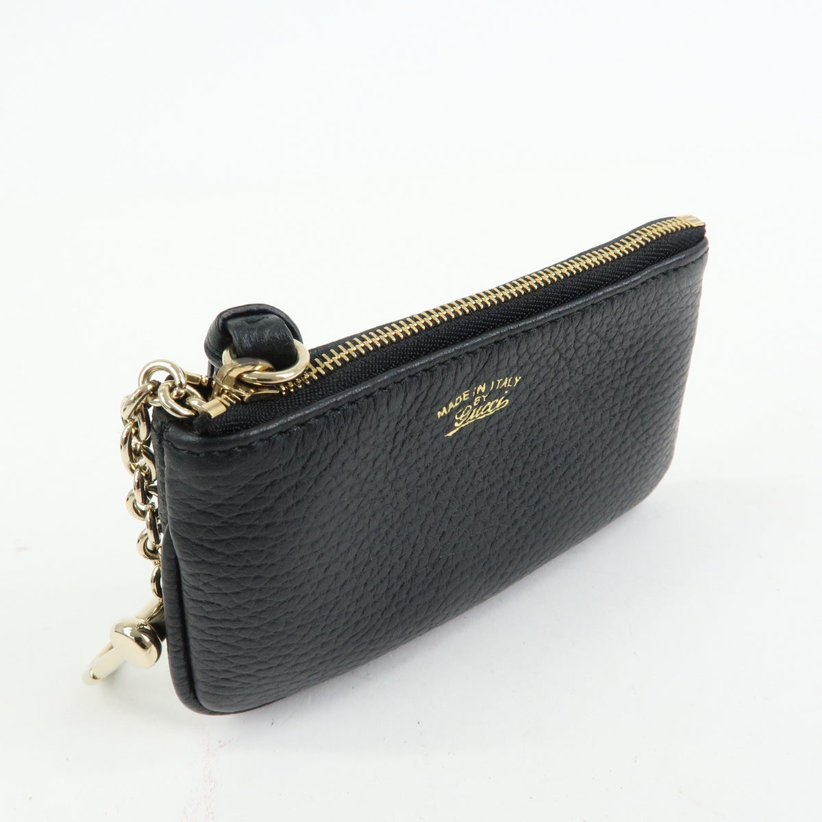 GUCCI Leather Key Case Coin Case Black 368879