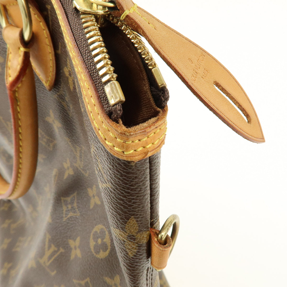 Louis Vuitton Monogram Lockit Vertical Hand Bag Brown M40103