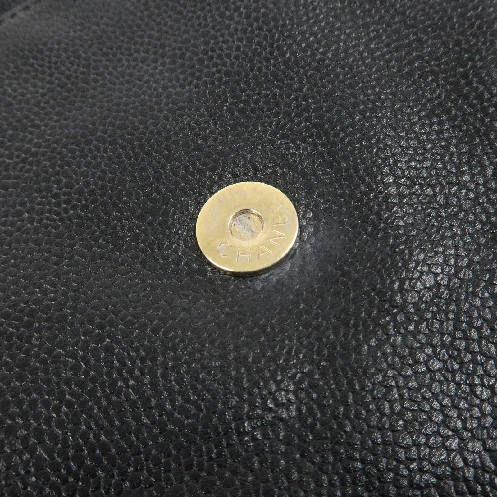 CHANEL COCO Mark Caviarskin Shoulder Bag Crossbody Bag Black Used