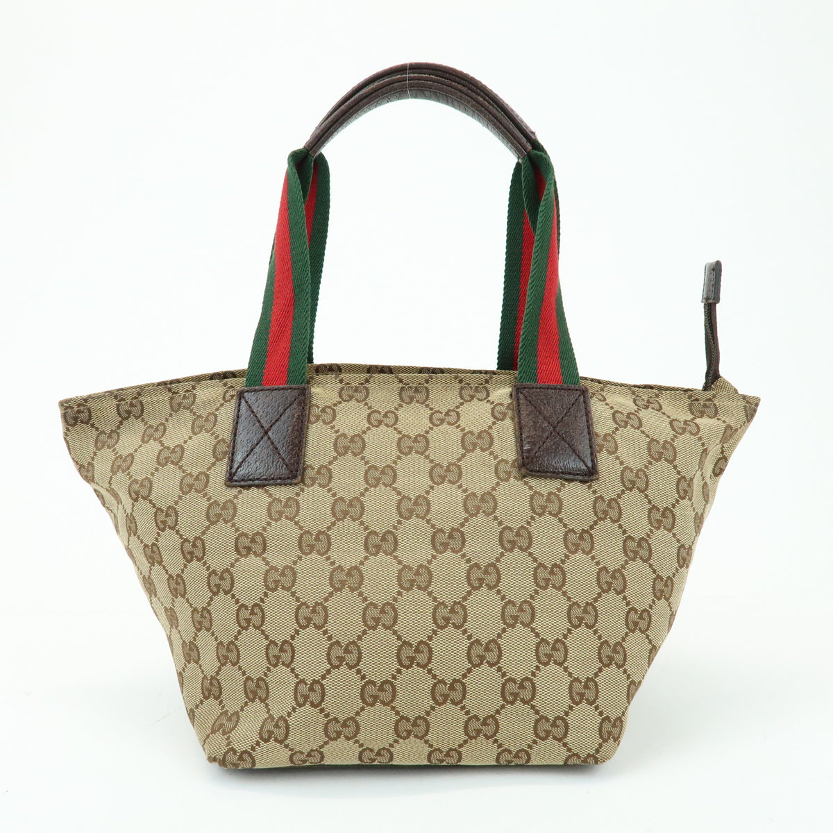 GUCCI Sherry GG Canvas Leather Tote Bag Hand Bag Beige Brown 131228