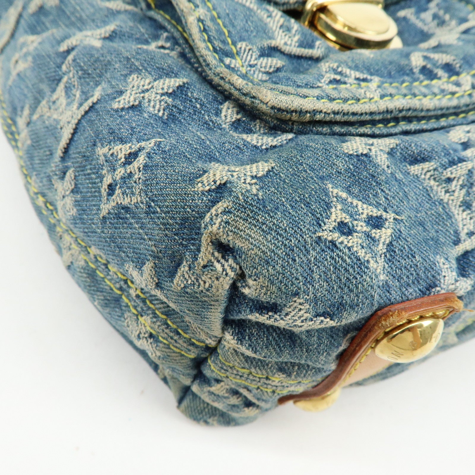 Louis Vuitton Monogram Denim Baggy GM Shoulder Bag Blue M95048