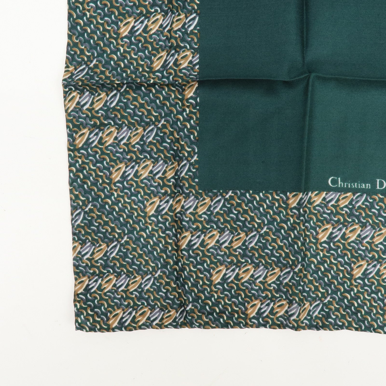 Christian Dior Set of 2 Silk 100% Scarf Tribal Print Multicolor
