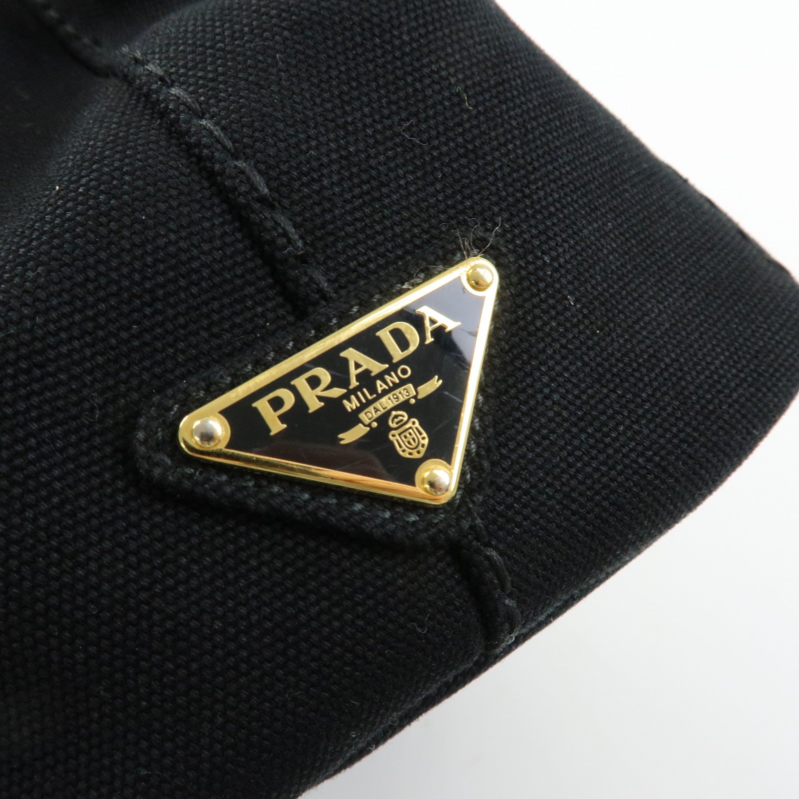 PRADA Triangle Log Canapa Mini Canvas 2Way Bag Hand Bag 1BG439