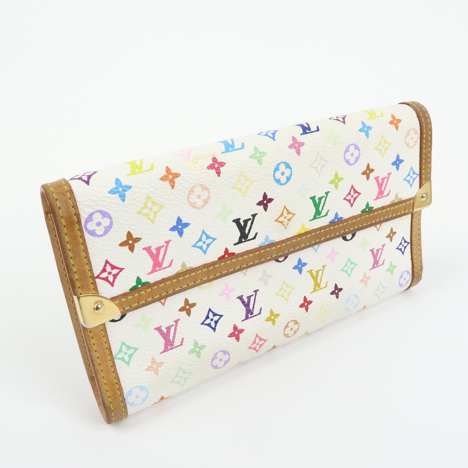 Louis Vuitton Monogram Porte Trezor International Wallet Blanc M92659