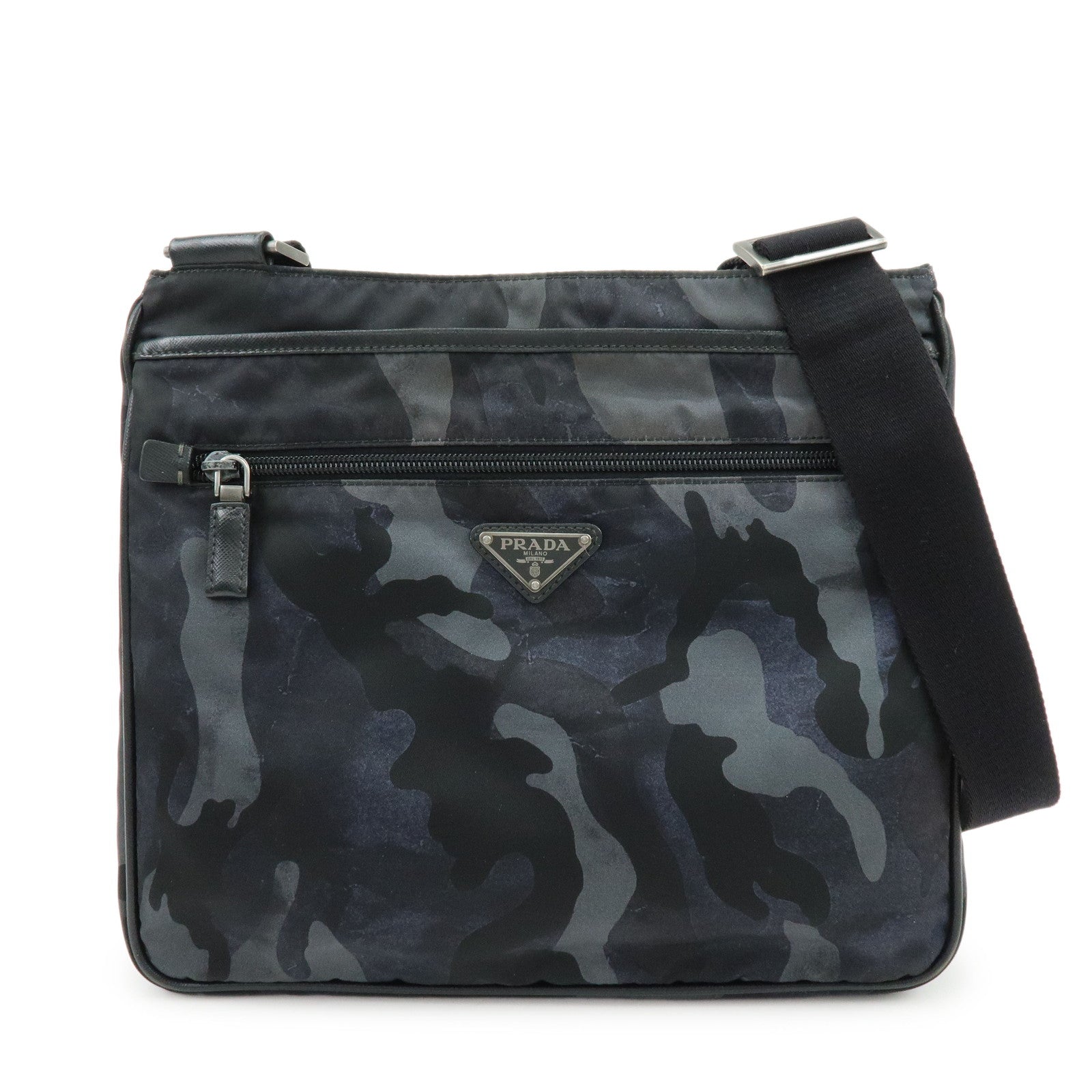 PRADA Triangle Logo Nylon Shoulder Crossbody Bag Cammoflage BR2418