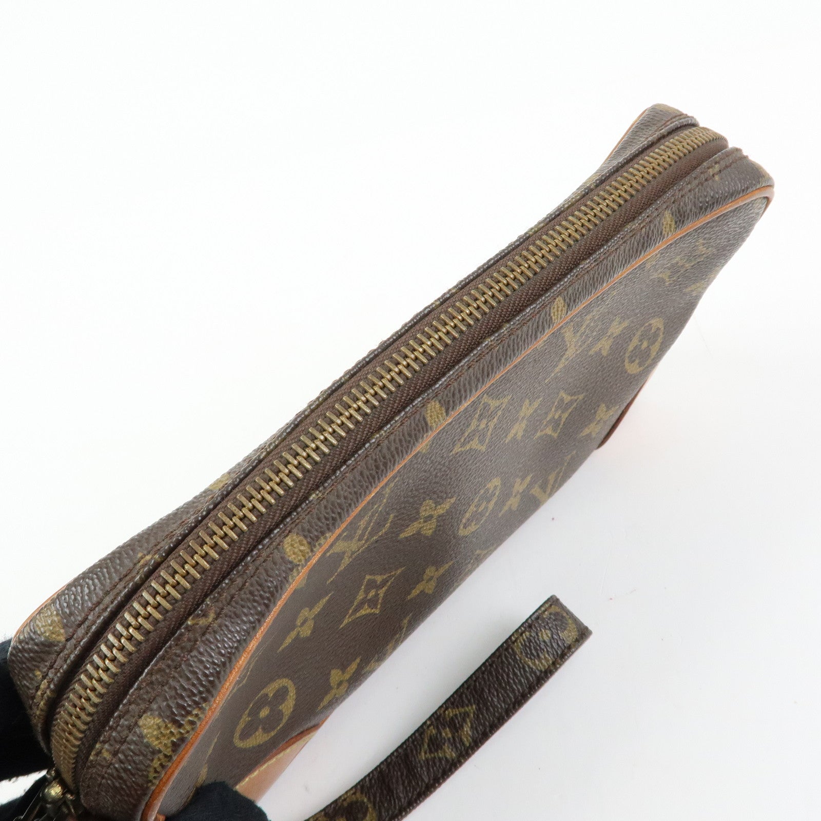 Louis Vuitton Monogram Marly Dragonne PM Clutch Bag Brown M51827