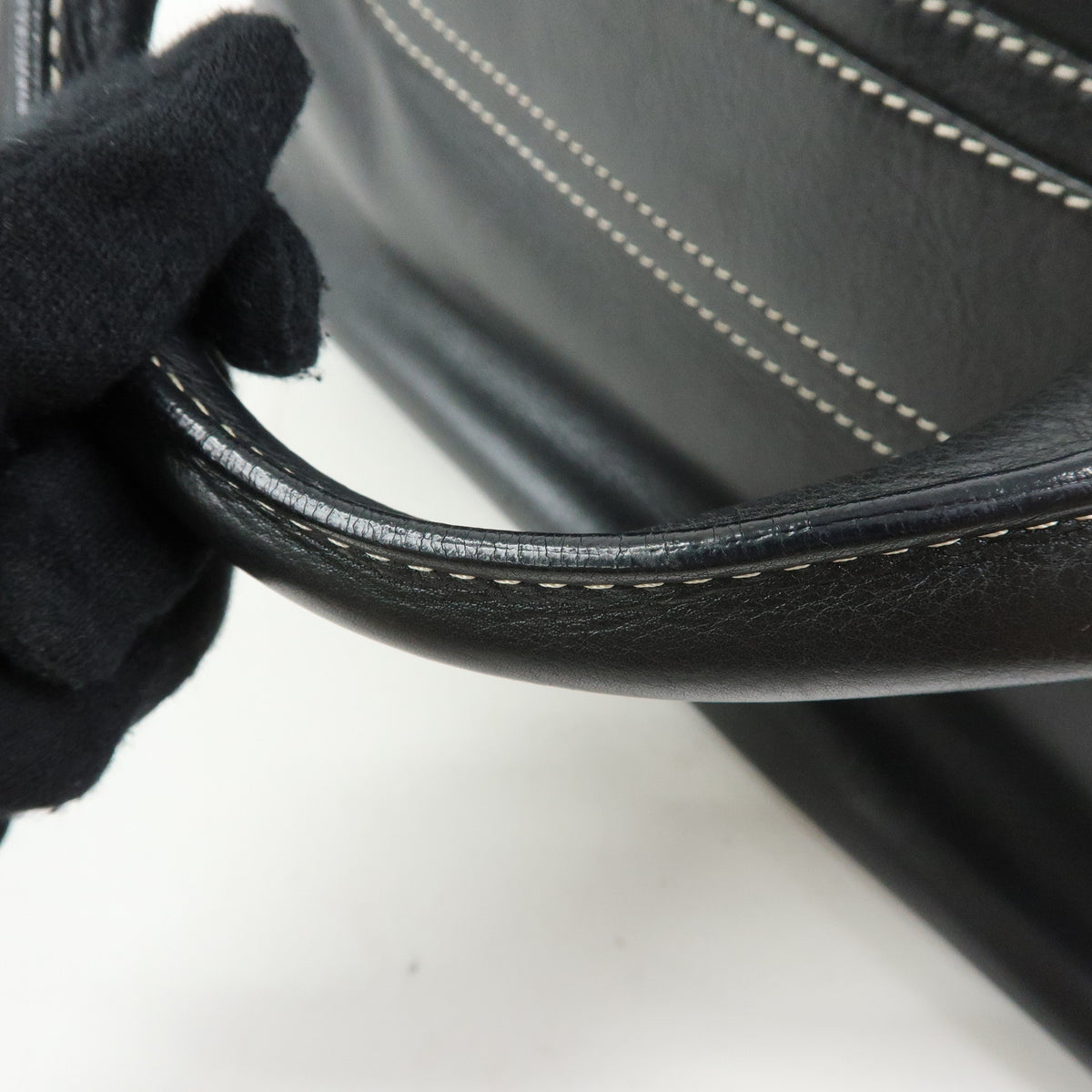 CELINE Leather Boogie Bag Hand Bag Black