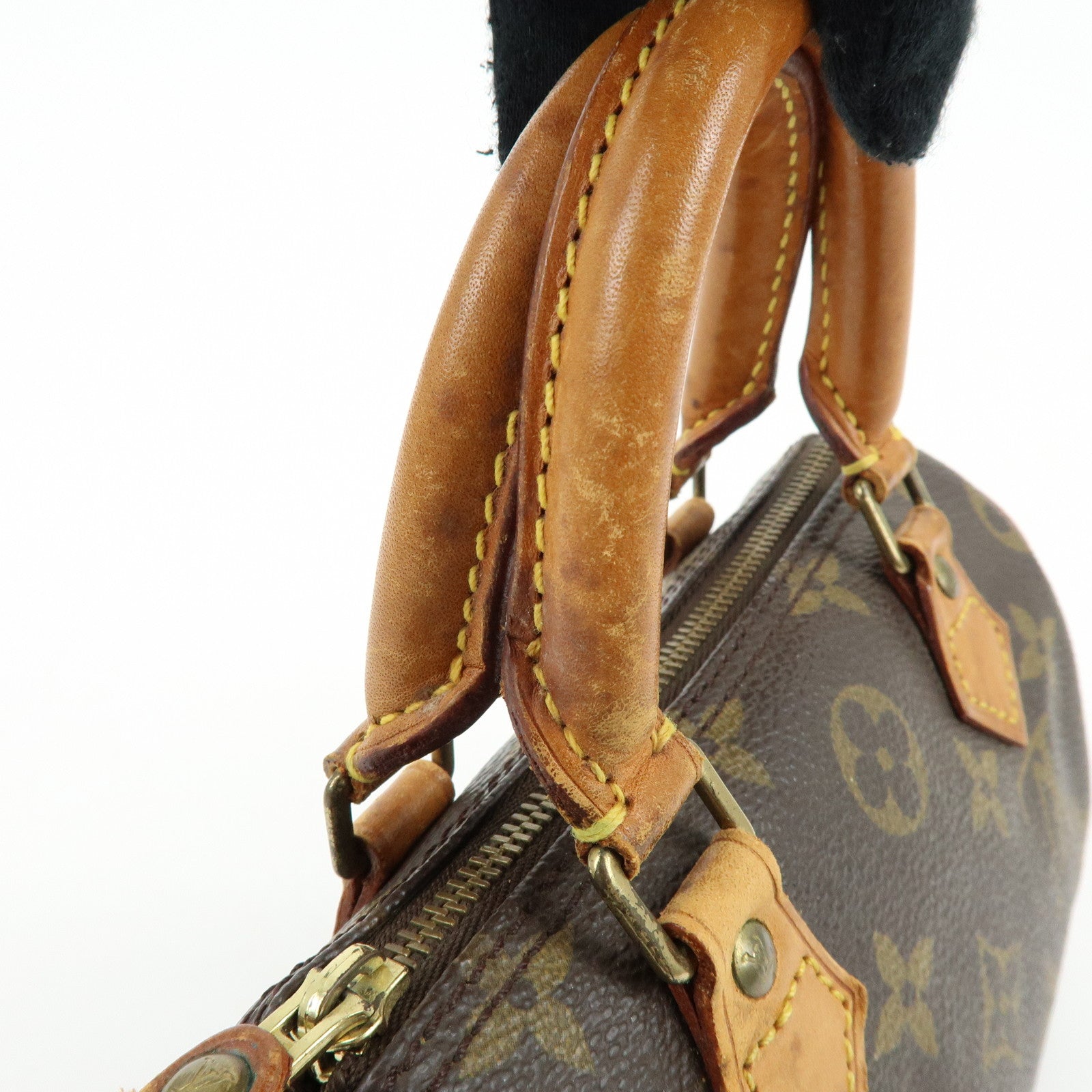 Louis Vuitton Monogram Canvas Mini Speedy Hand Bag & Strap M41534