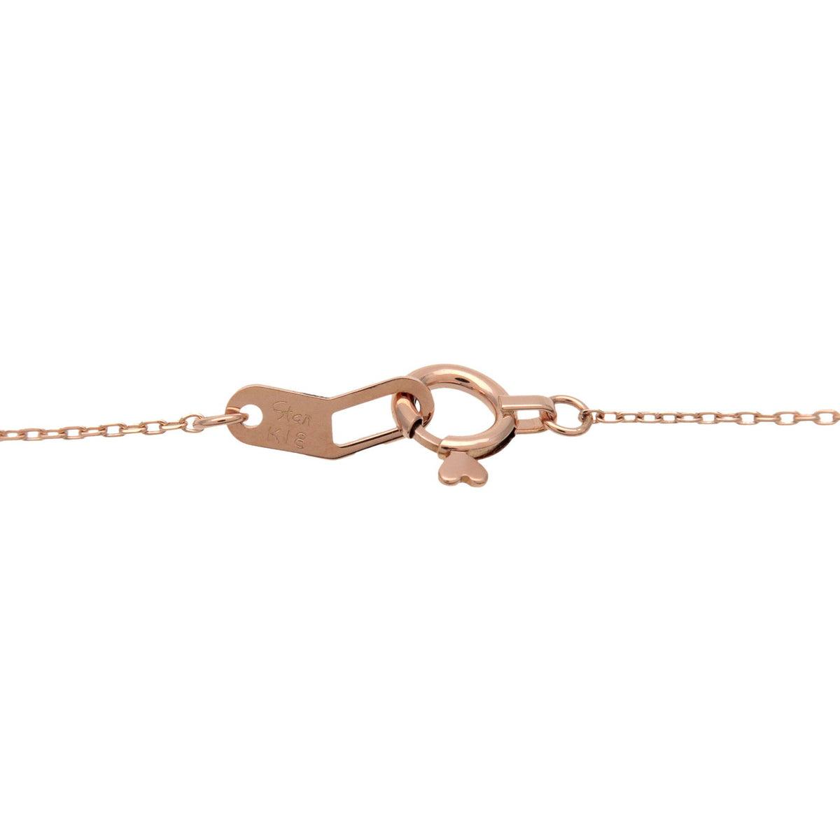 STAR JEWELRY Cross Diamond Pink Sapphire Necklace K18 PG Rose Gold
