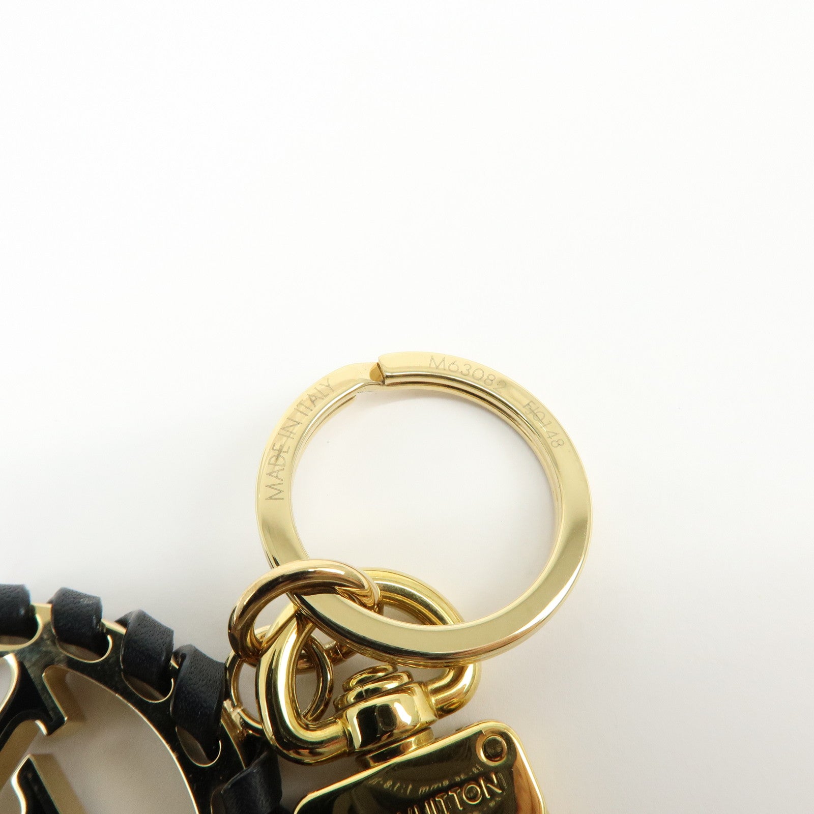 Louis Vuitton Porte Cles Very LV Circle Bag Charm Key Ring Black M63082