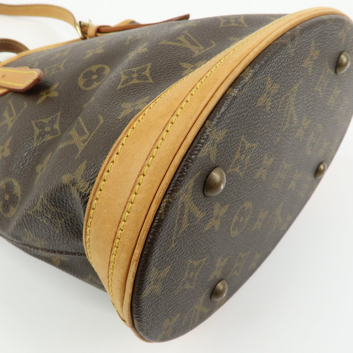 Louis Vuitton Monogram Canvas Bucket PM Hand Bag Brown M42238