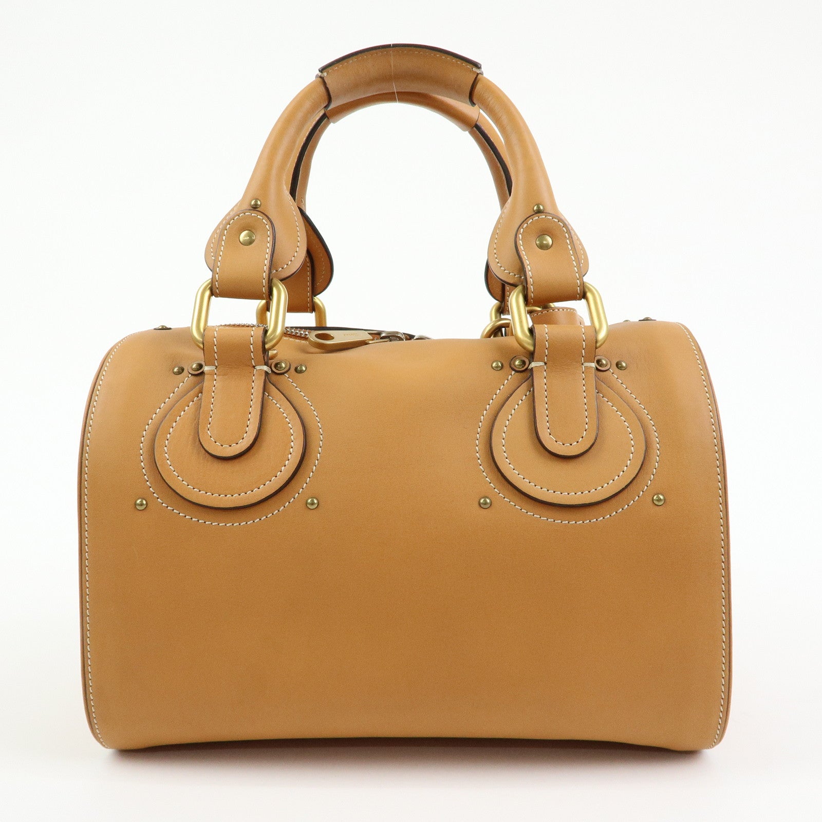 Chloe Paddington Leather 2Way Bag Hand Bag Shoulder Bag Brown
