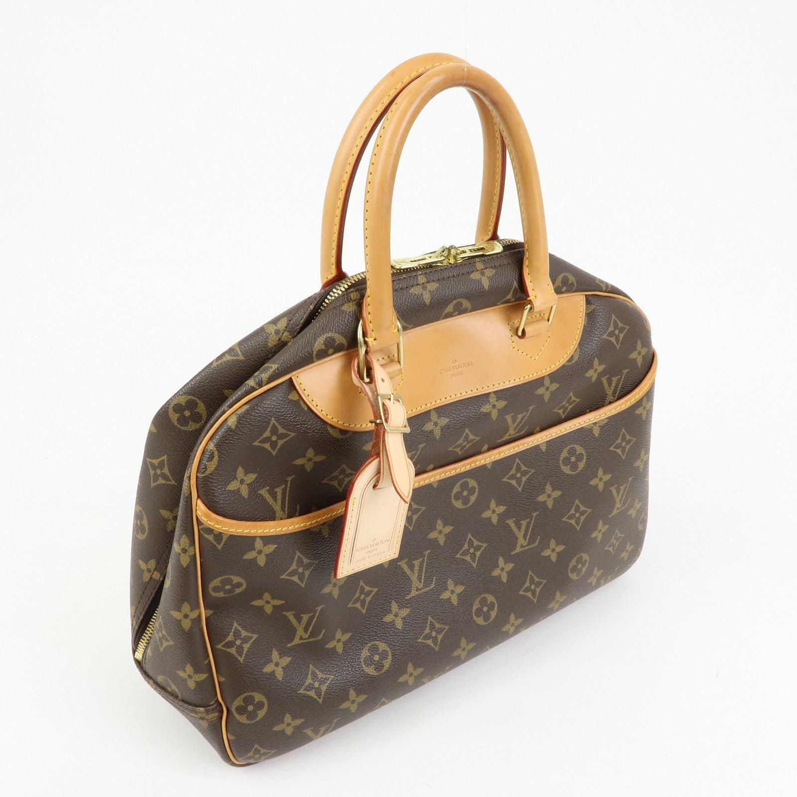 Louis Vuitton Monogram Deauville Canvas Hand Bag Brown M47270