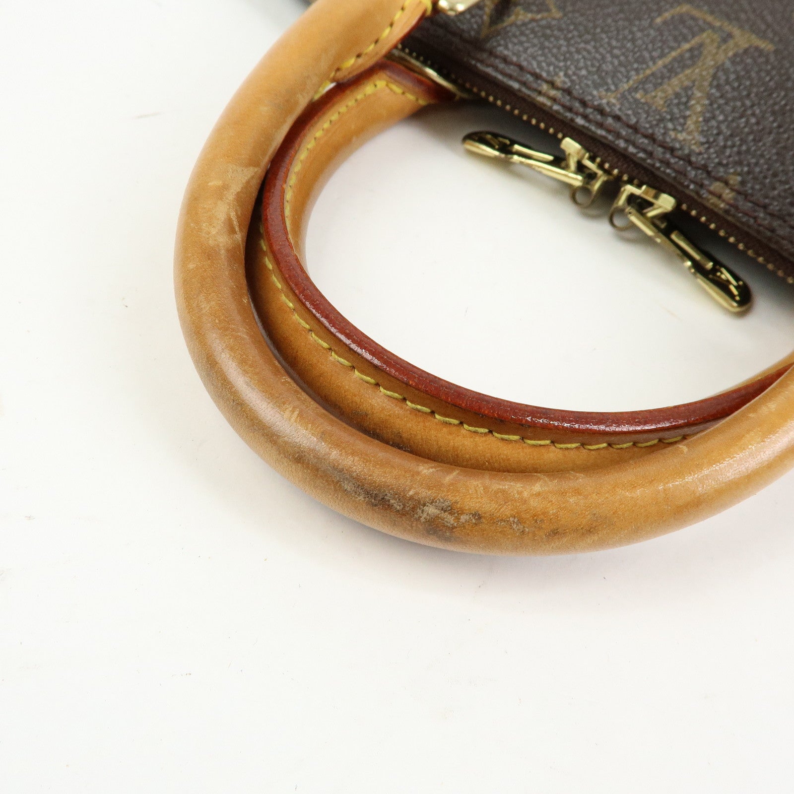 Louis Vuitton Monogram Alma PM Canvas Leather Hand Bag Brown M51130
