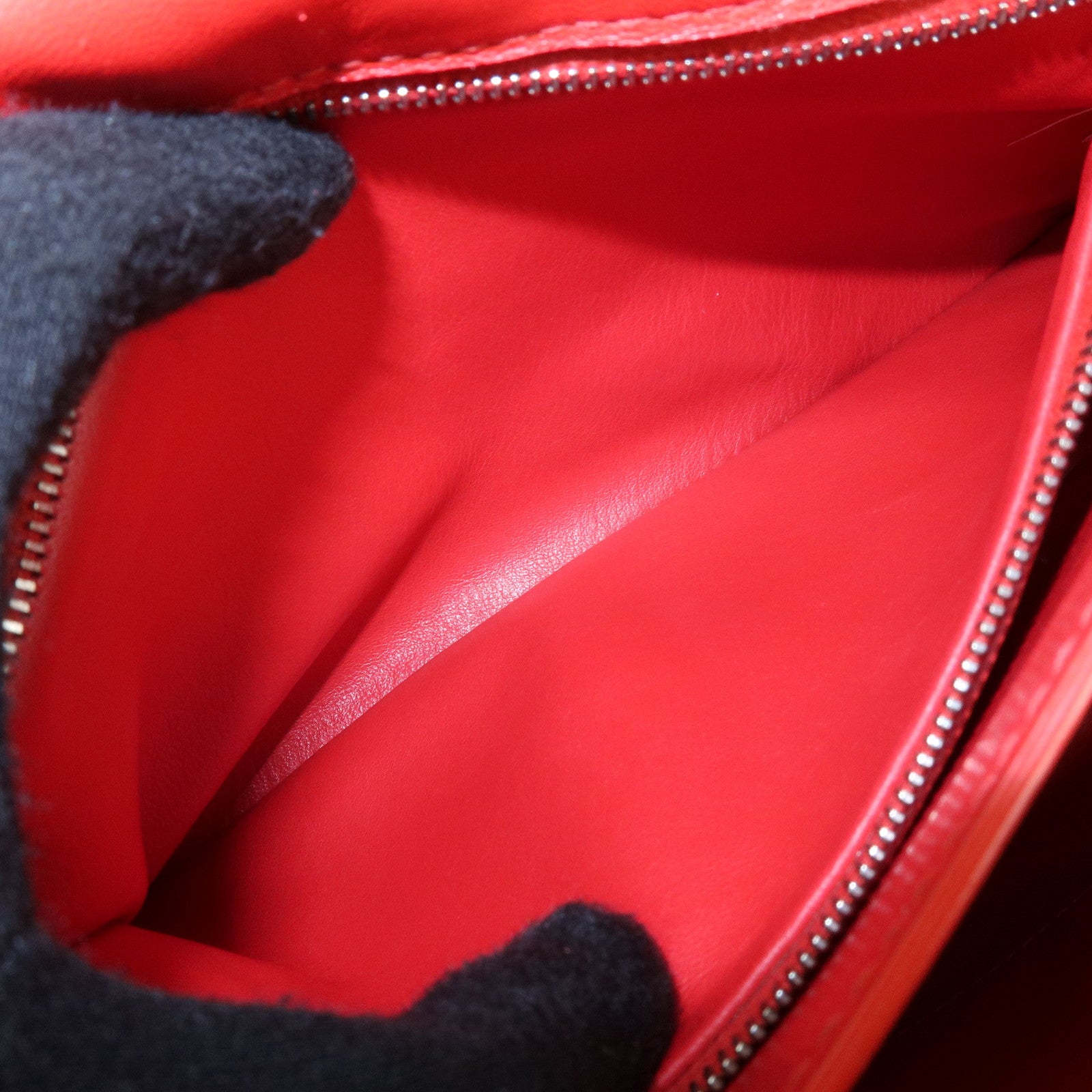 BOTTEGA VENETA Intrecciato Leather Shoulder Bag Crossbody Bag Red