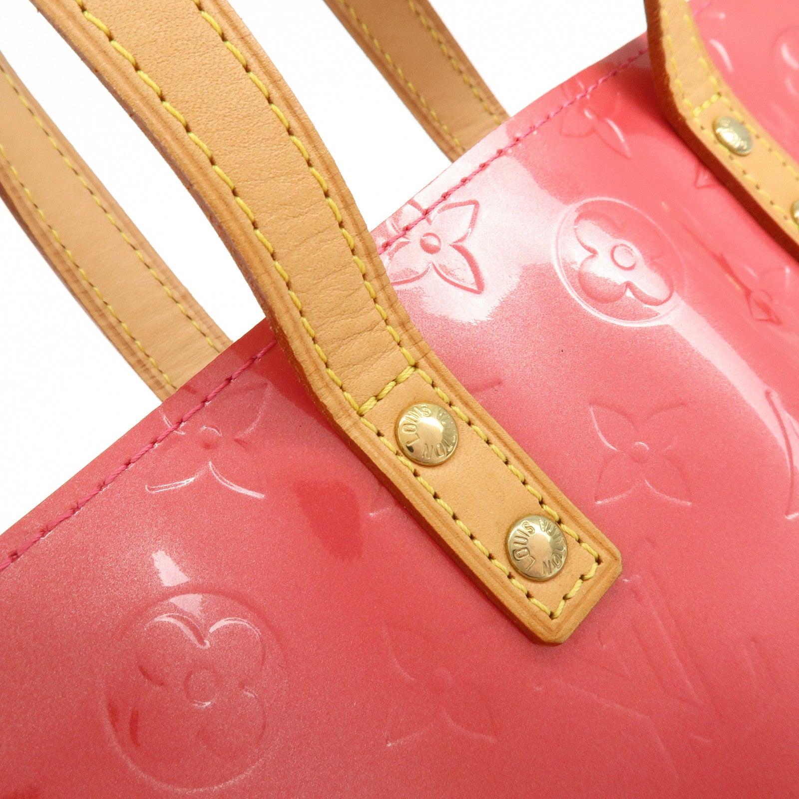 Louis Vuitton Monogram Vernis Reade PM Hand Bag Framboise M9132F