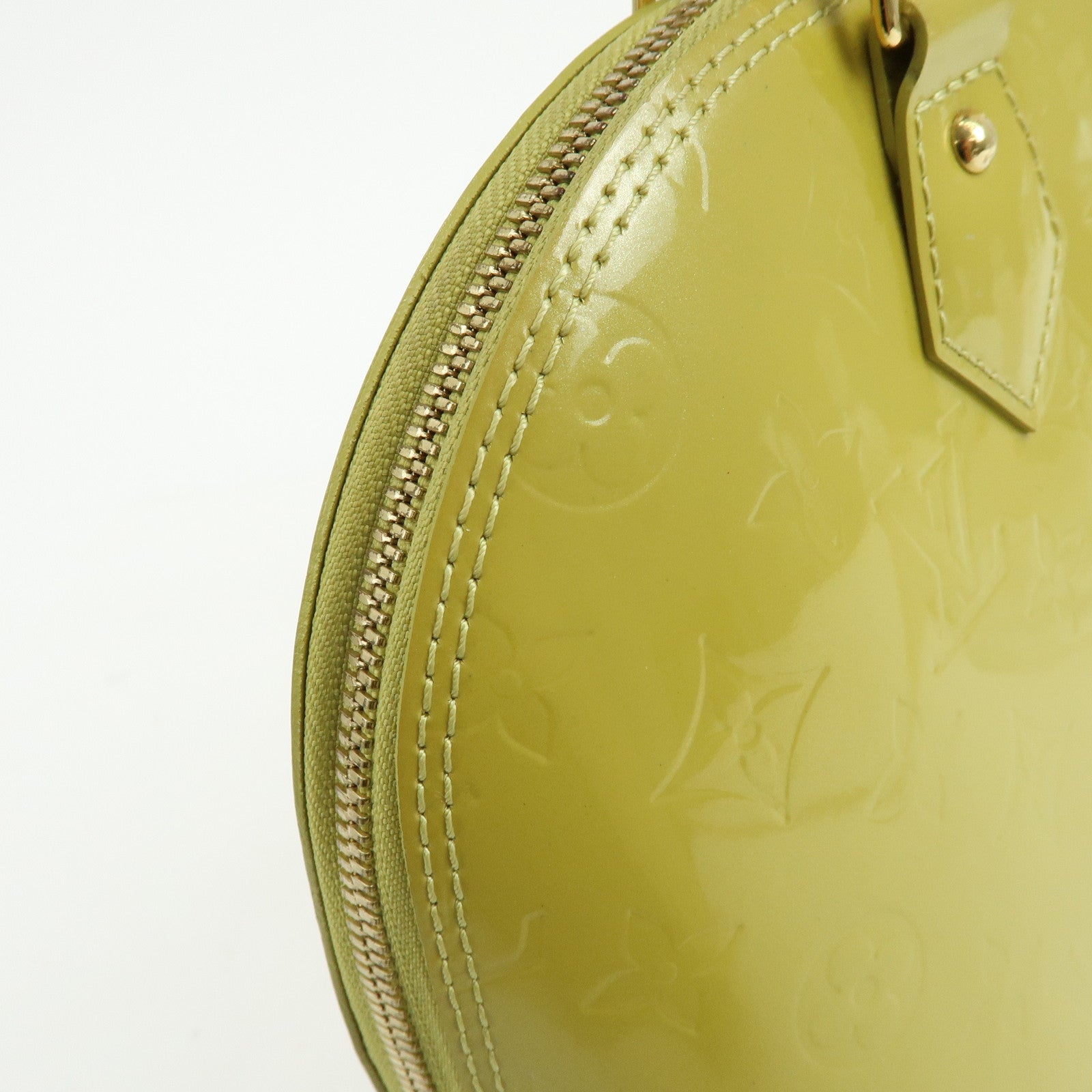 Louis Vuitton Monogram Vernis Alma PM Hand Bag Vert Impression M91615