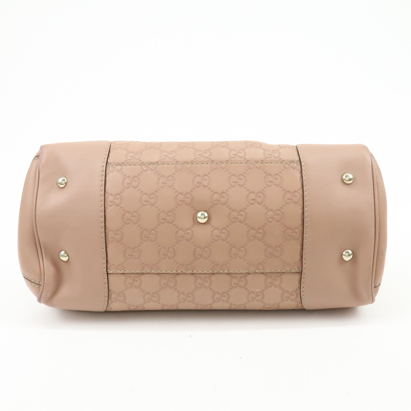 GUCCI Guccissima Leather Mayfair Tote Shoulder Bag Pink
