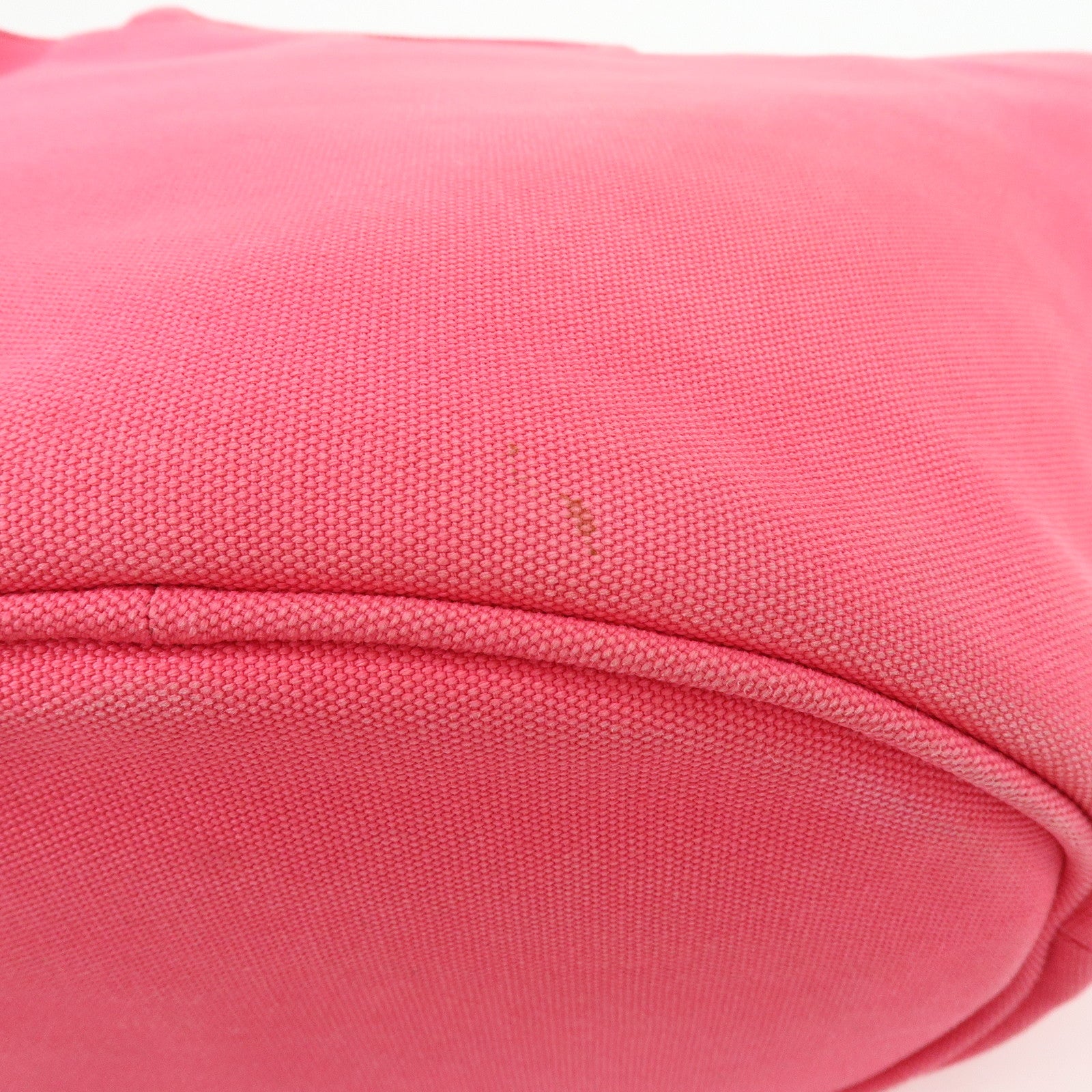 PRADA Canapa Triangle Logo Canvas 2Way Bag Hand Bag Pink 1BG163