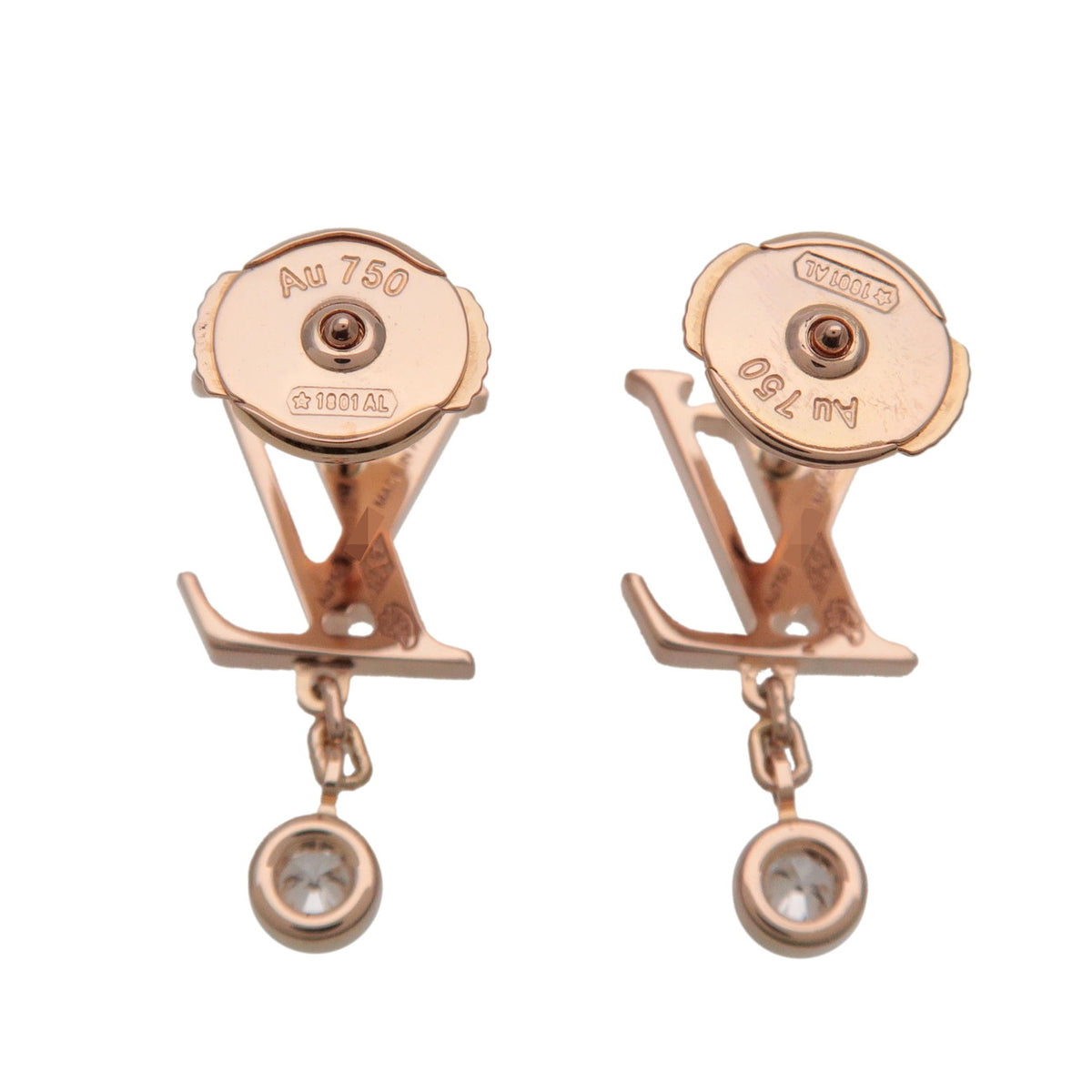Louis Vuitton Puces Idylle Blossom LV Diamond Earrings K18 750PG Q96549