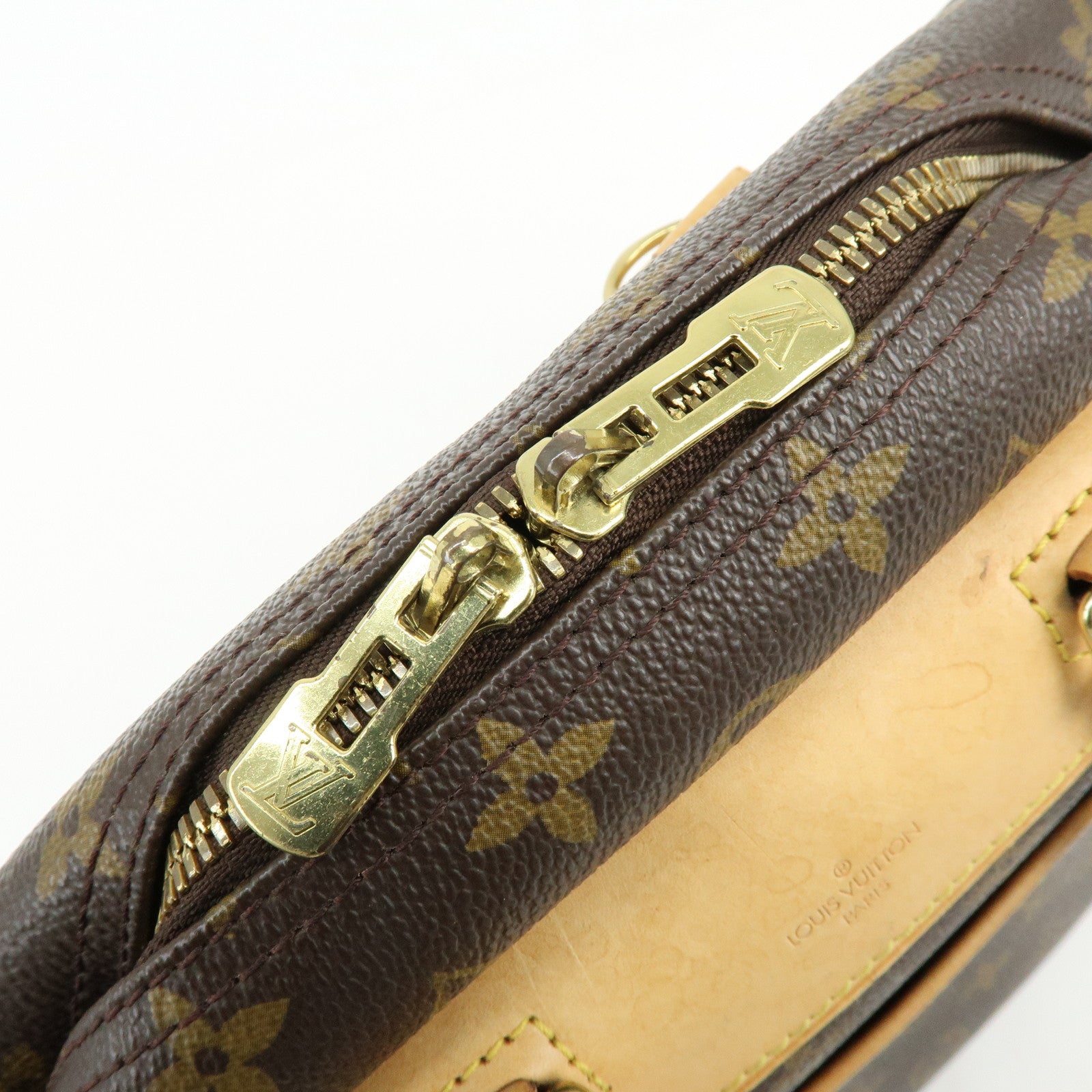 Louis Vuitton Monogram Deauville Canvas Hand Bag Brown M47270