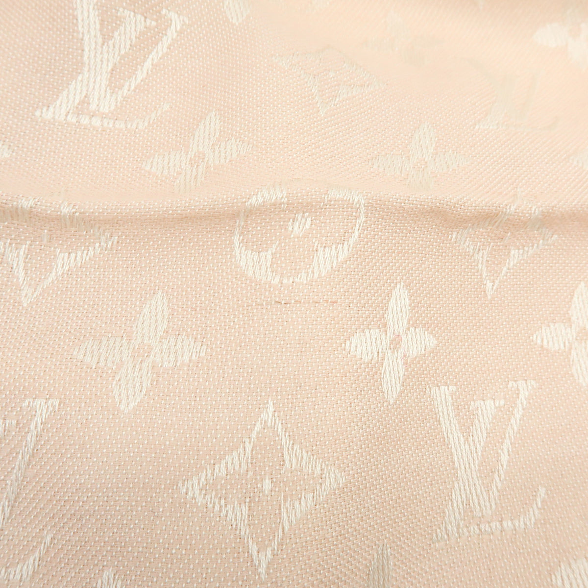 Louis Vuitton Monogram Silk Wool Scarf Shawl Light Pink