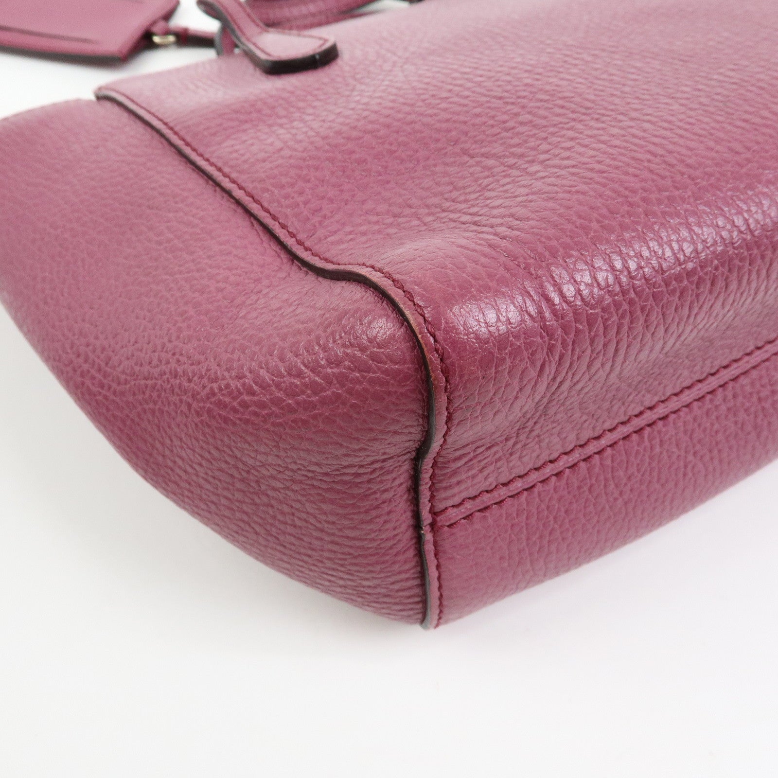 GUCCI Swing Mini Leather 2Way Bag Hand Bag Shoulder Bag Purple 368827