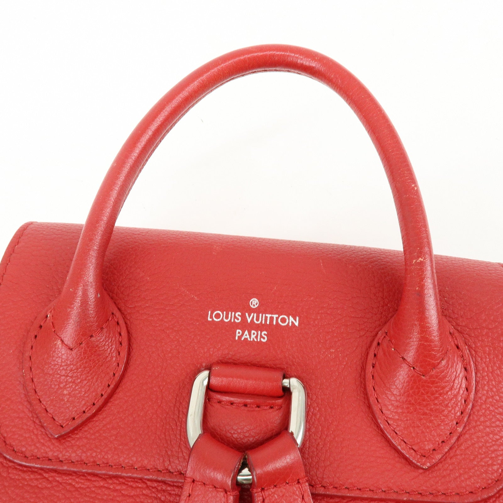 Louis Vuitton Lockme Taurillon Leather Backpack Rucksack Ruby M41818