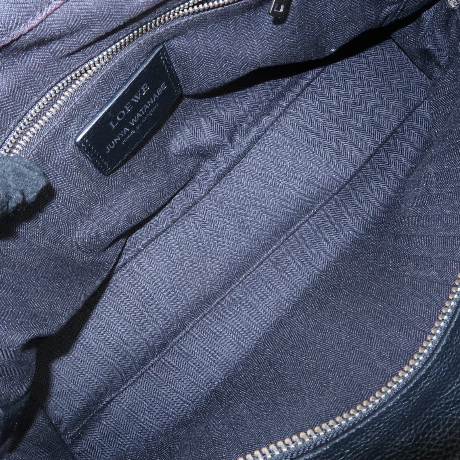 LOEWE Amazona 35 Anagram Denim Leather Junya Watanabe Hand Bag Used