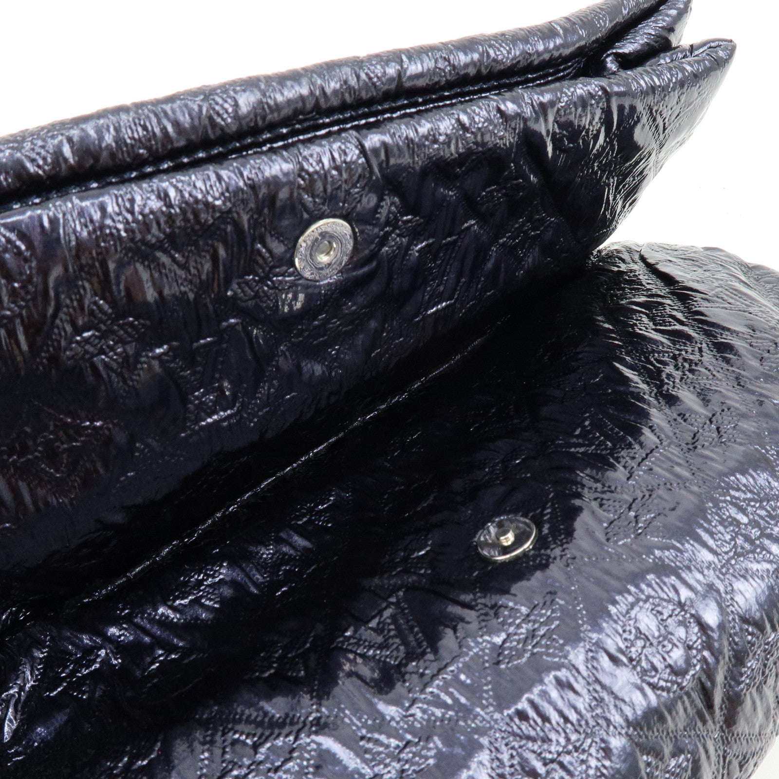 Louis Vuitton Monogram PVC Canvas Limelight Clutch PM Bag Flat Bag Navy