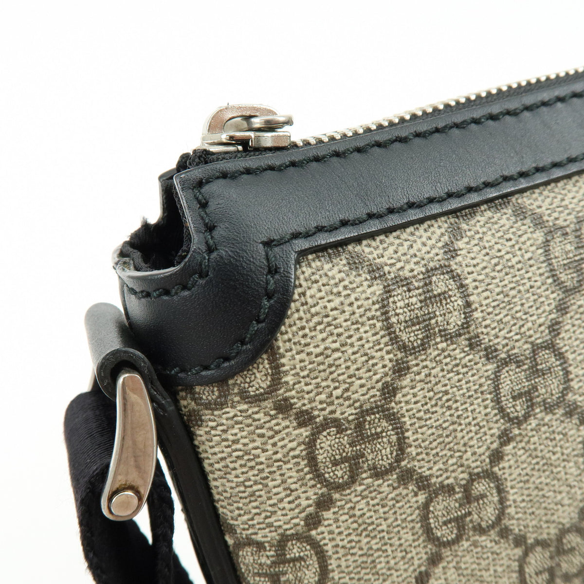 GUCCI Sherry GG Supreme Leather Shoulder Crossbody Bag Beige 471454