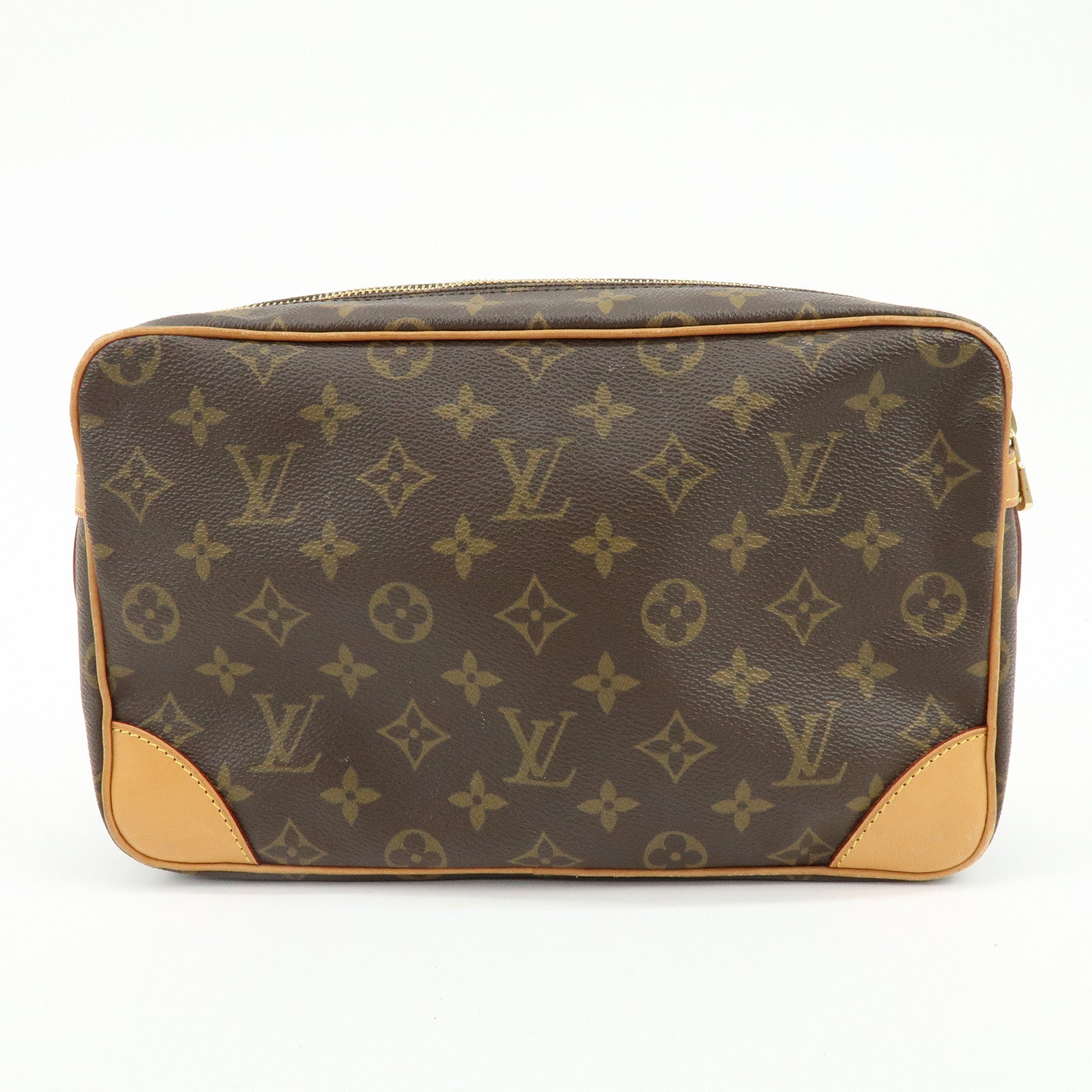 Louis Vuitton Monogram Compiegne 28 Pouch Clutch Bag Brown M51845