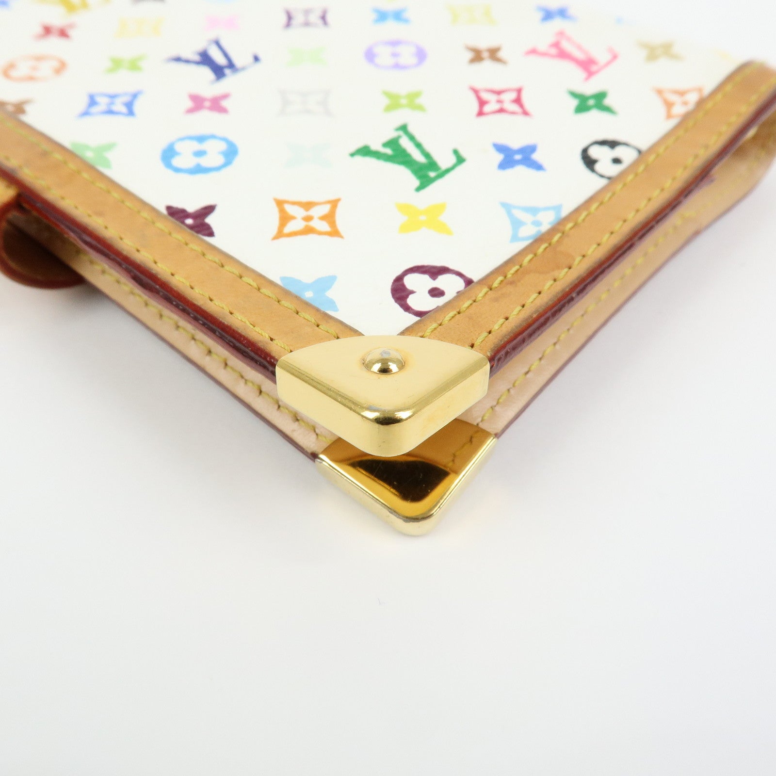 Louis Vuitton Monogram Multicolor Agenda PM Planner Cover Blanc R20896