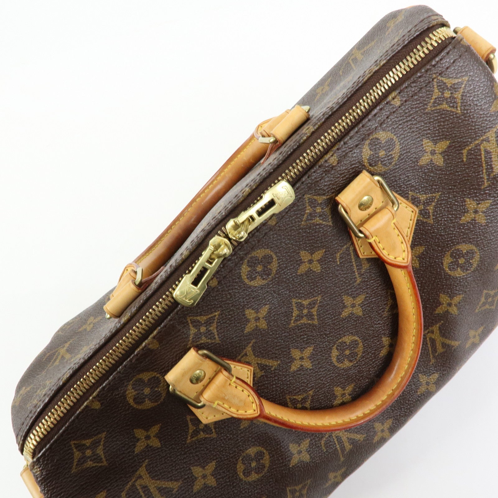 Louis Vuitton Monogram Speedy Bandouliere 30 Boston Bag Brown M40391