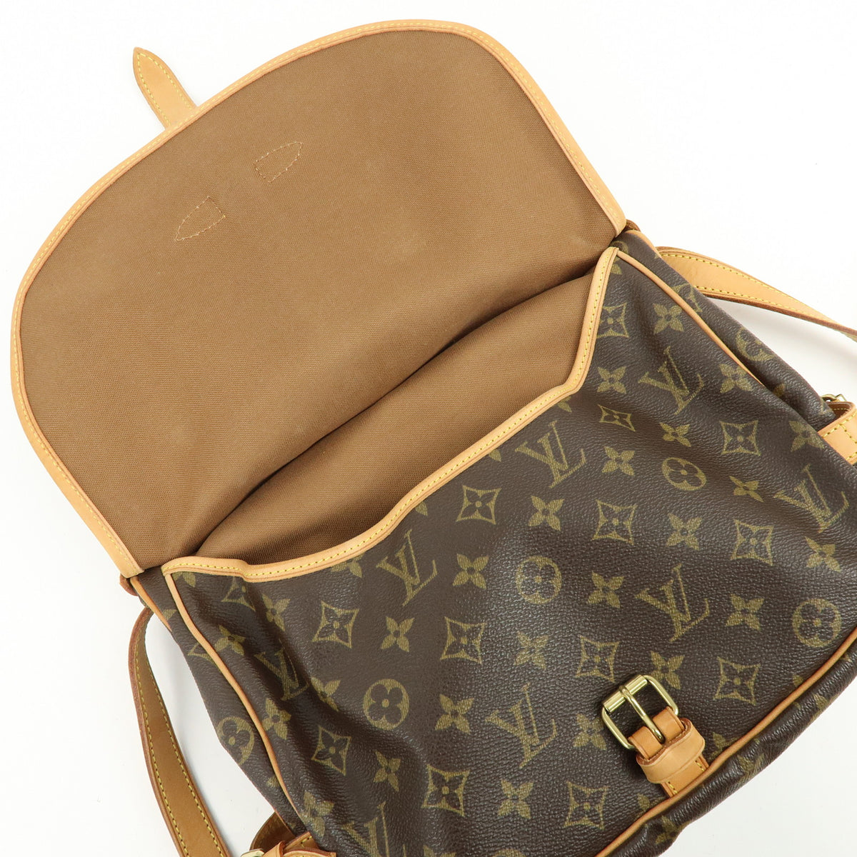 Louis Vuitton Monogram Saumur 30 Canvas Shoulder Bag Brown M42256