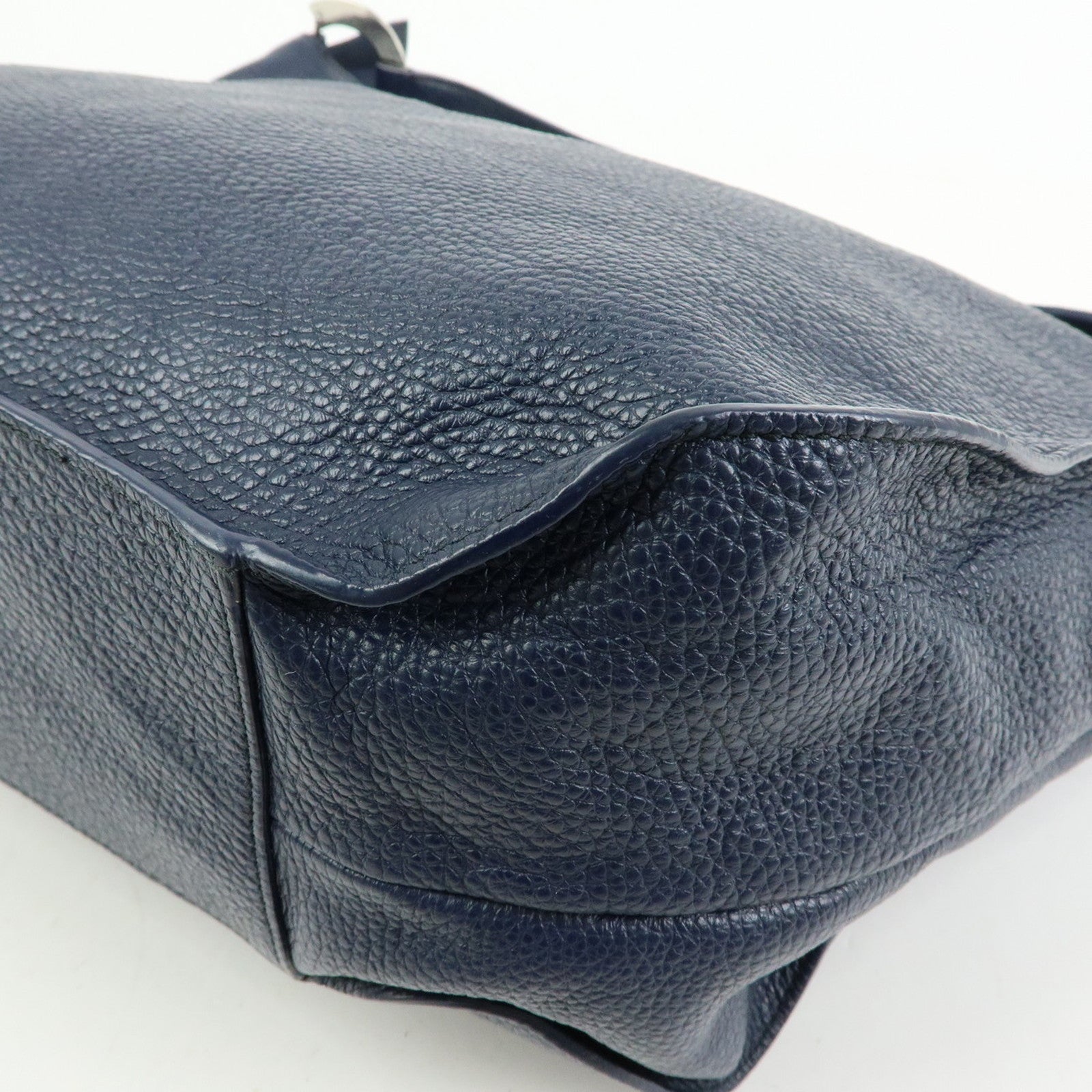 FURLA Leather Shoulder Bag Hand Bag Hobo Bag Dark Navy