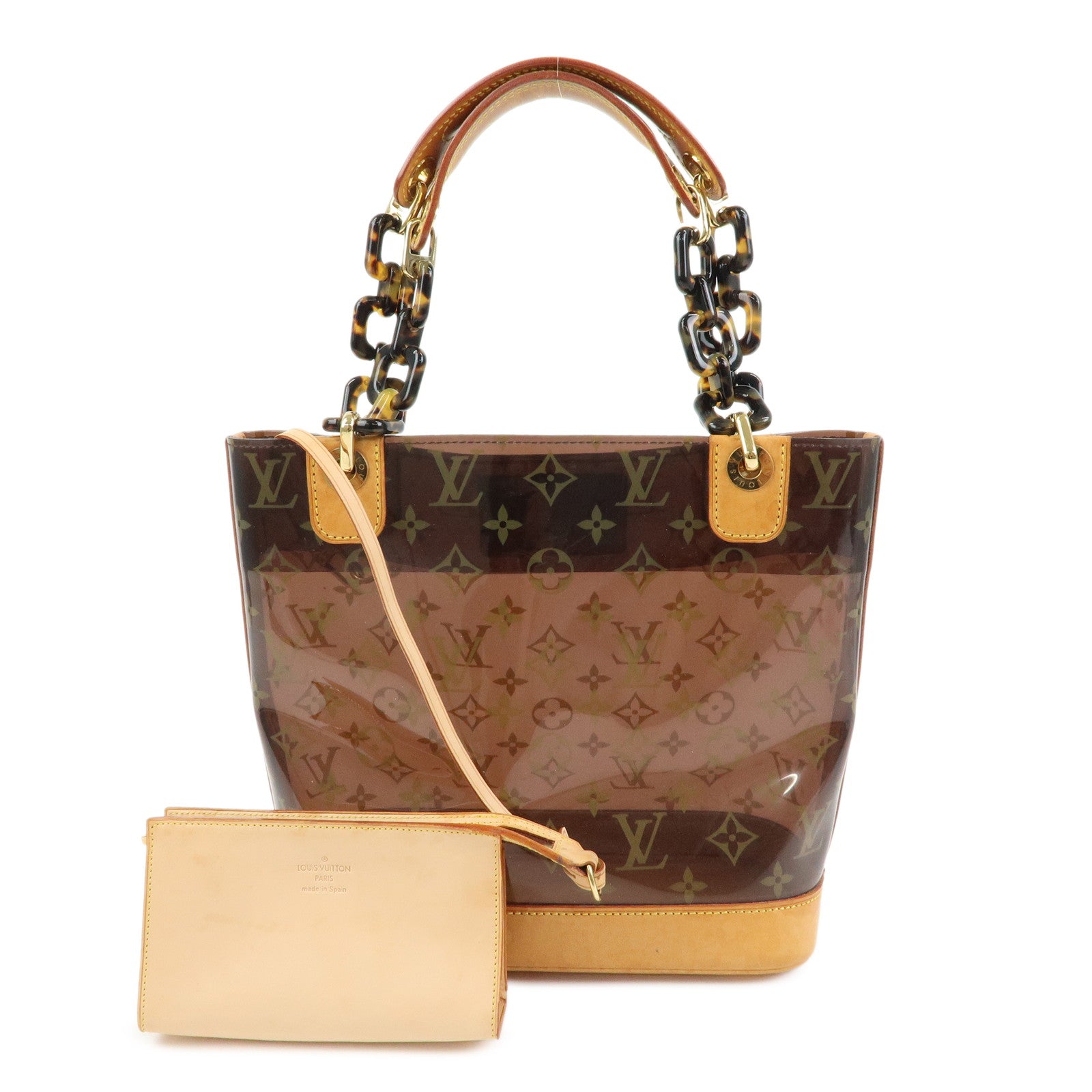 Louis Vuitton Monogram Cabas Ambre PM Tote Bag Clear Brown M92502