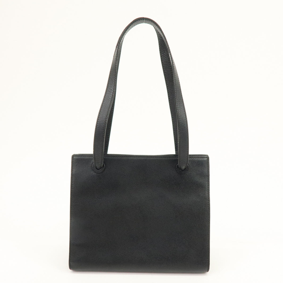 CHANEL Logo Caviarskin Tote Bag Shoulder Bag Black