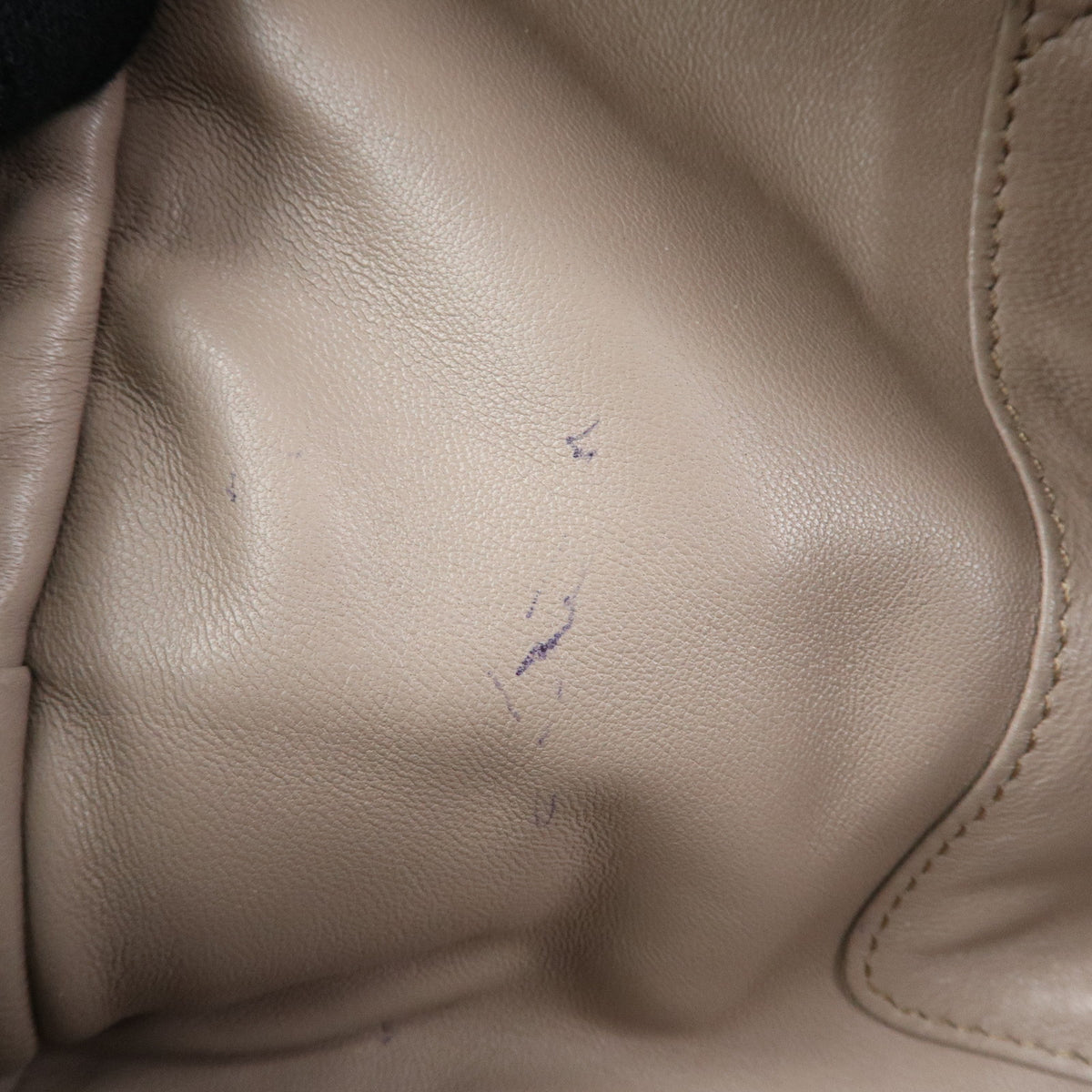 LOEWE Anagram Amazona 36 Leather Hand Bag Boston Bag Greige