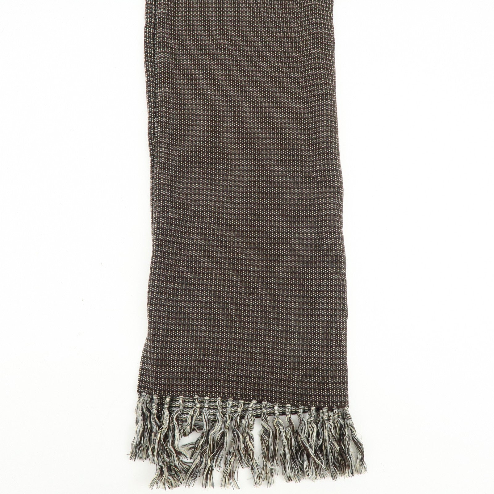 Louis Vuitton Taiga Takahashi Wool Silk Scarf Stole Dark Brown
