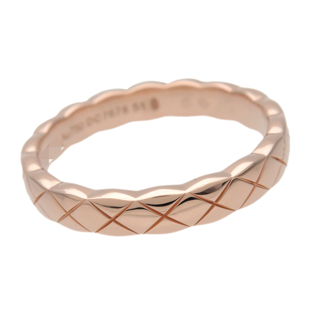 CHANEL COCO Crush Ring Mini K18 750PG Rose Gold #51 US 5.5 EU 51 J11785
