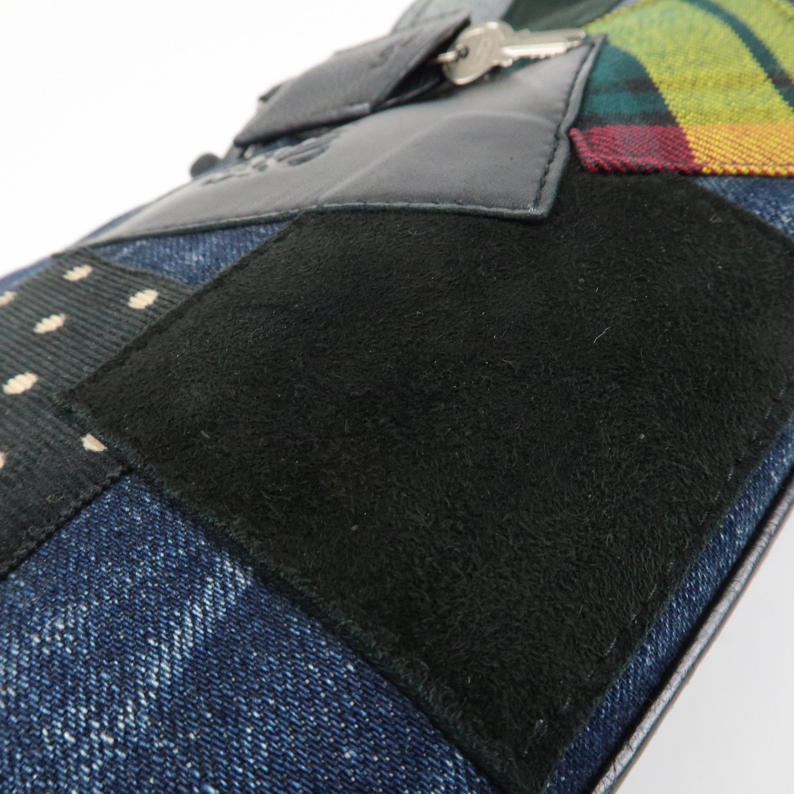 LOEWE Amazona 35 Anagram Denim Leather Junya Watanabe Hand Bag Used