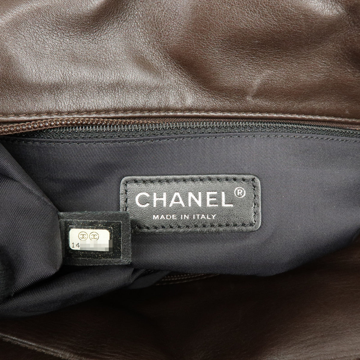 CHANEL Paris Biarritz Fur Leather Tote Bag Shoulder Bag Brown Beige