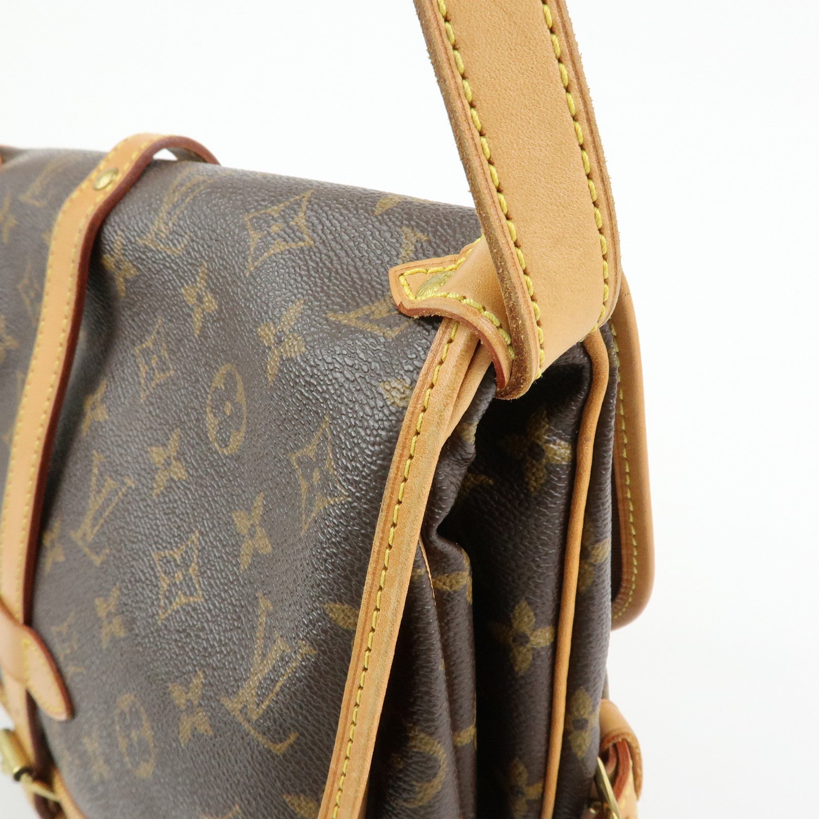 Louis Vuitton Monogram Saumur 30 Shoulder Crossbody Bag Brown M42256