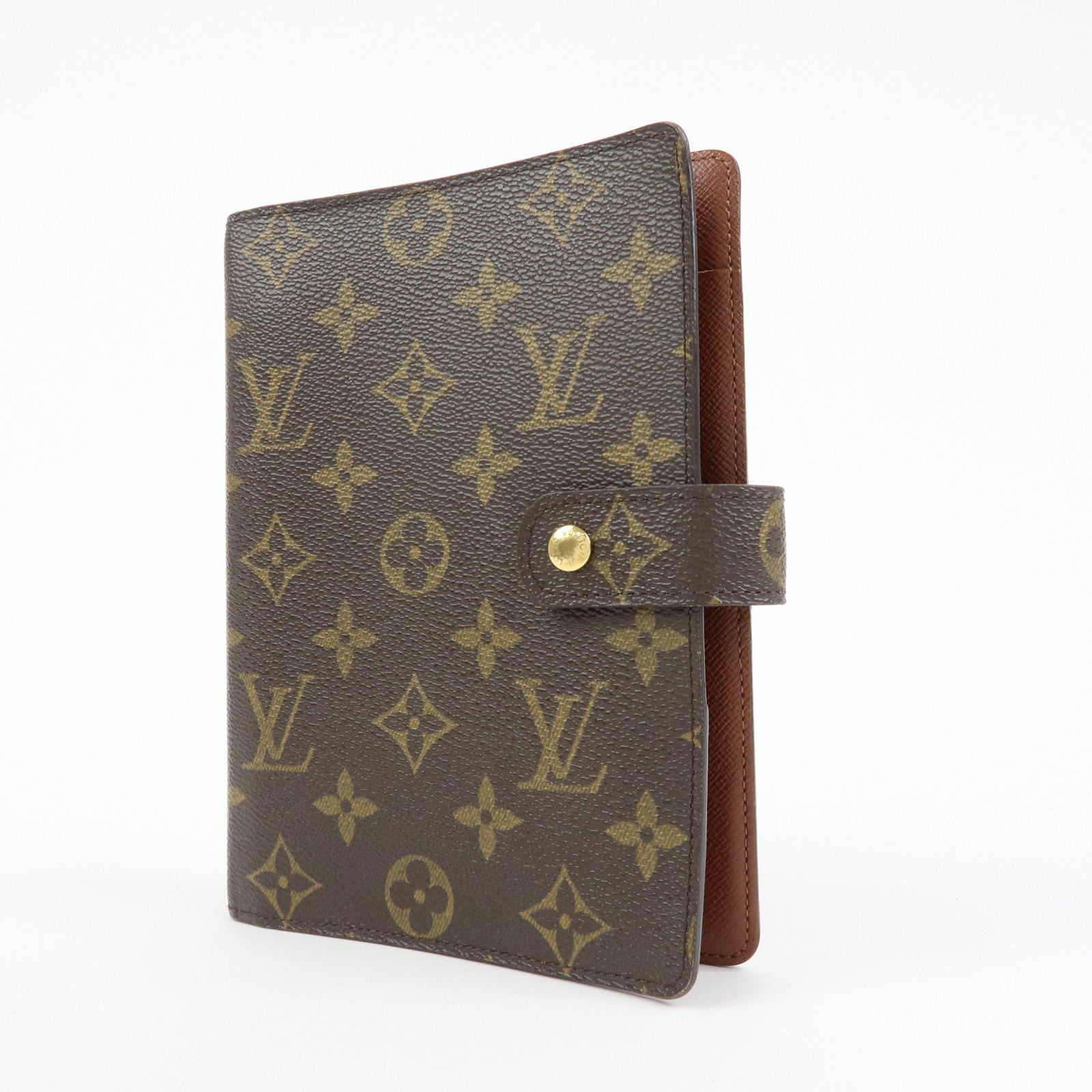 Louis Vuitton Monogram Agenda MM Planner Cover Brown R20105