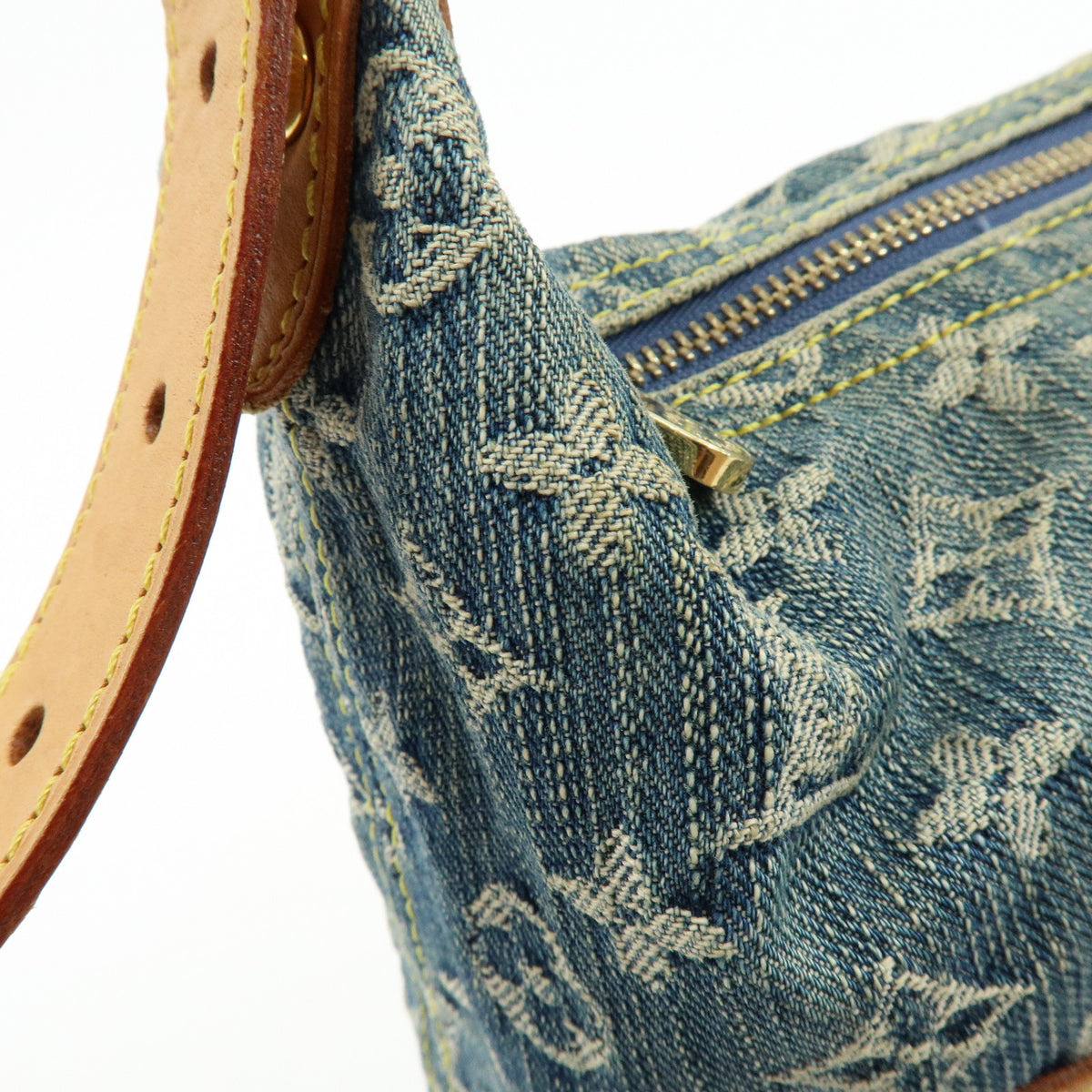 Louis Vuitton Monogram Denim Baggy GM Shoulder Bag Blue M95048