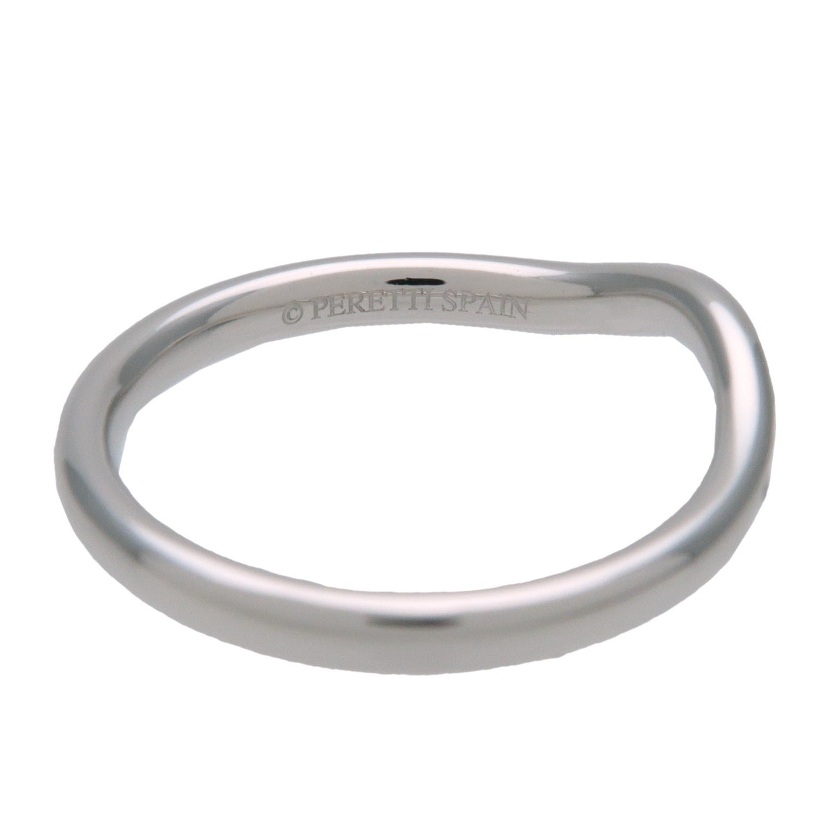 Tiffany & Co Curved Band 9P Diamond Ring PT950 Platinum US4 EU47 HK8.5